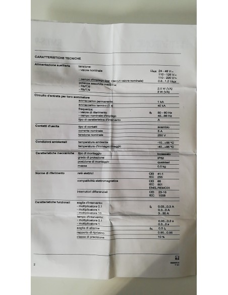 Differentialrelais rmt//9 24-48 VDC
